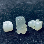 Load image into Gallery viewer, 2,3,4,5 Pcs Natural Grey Moonstone Hand Carved Teddy Shape, Teddy Shape Gemstone For Jewellery, Teddy Shape Gemstone, 12X8 mm