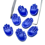 Load image into Gallery viewer, Lapis Lazuli Hamsa Shape Carving Gemstones, 25 MM Palm Shape Gemstone, Healing Power Of Hamsa, Hand Carved Jewelry Making Charms
