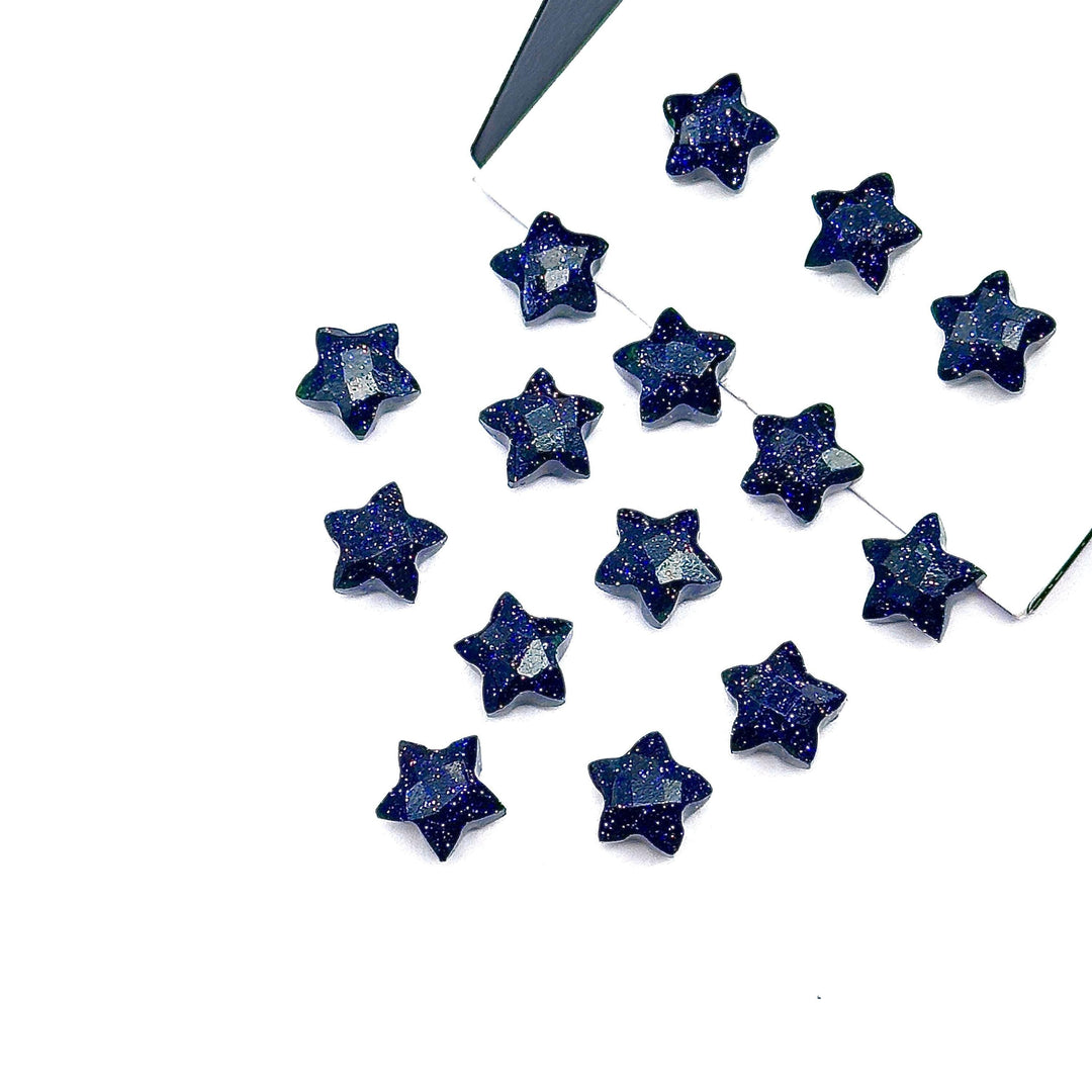 AAA Black Sunstone Faceted Stars Shape Beads, Hand Carved Sunstone Briolette's, 8 MM Black Sunstone Star Loose Beads For Jewelry Making
