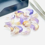 Load image into Gallery viewer, 2,3,4,5, Pcs Natural Ametrine faceted Hand Carved Moon Shape Briolette's, Carved Moon Shape Gemstone for Jewlery, faceted Moon Shape 17 mm