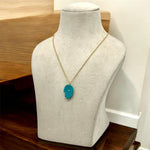 Load image into Gallery viewer, Beautiful Turquoise Hamsa Necklace, Unique Gemstone Hamsa Necklace For Gift, Reiki Healing Jewelry, Blue Charm Protection Necklace 25 MM