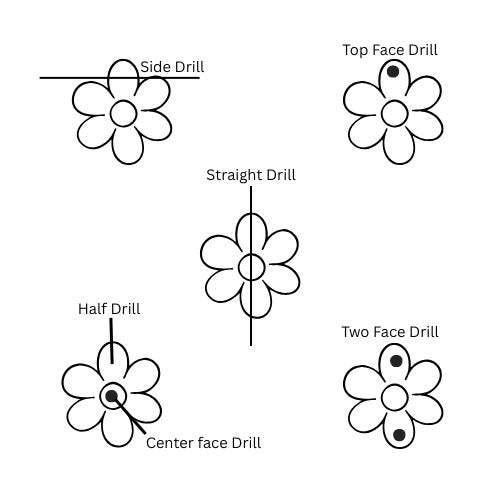 Natural cc Shape Beads, Clear Crystal Flower Shape Carving, Jewelry Making Loose Gemstone Charms, 12 MM, Carved Crystals