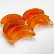 2,3,4,5,Pcs 100% Natural Carnelian Smooth Hand Carved Moon Shape , Carved Moon Shape Gemstone For Jewellery, Moon Shape 17 mm