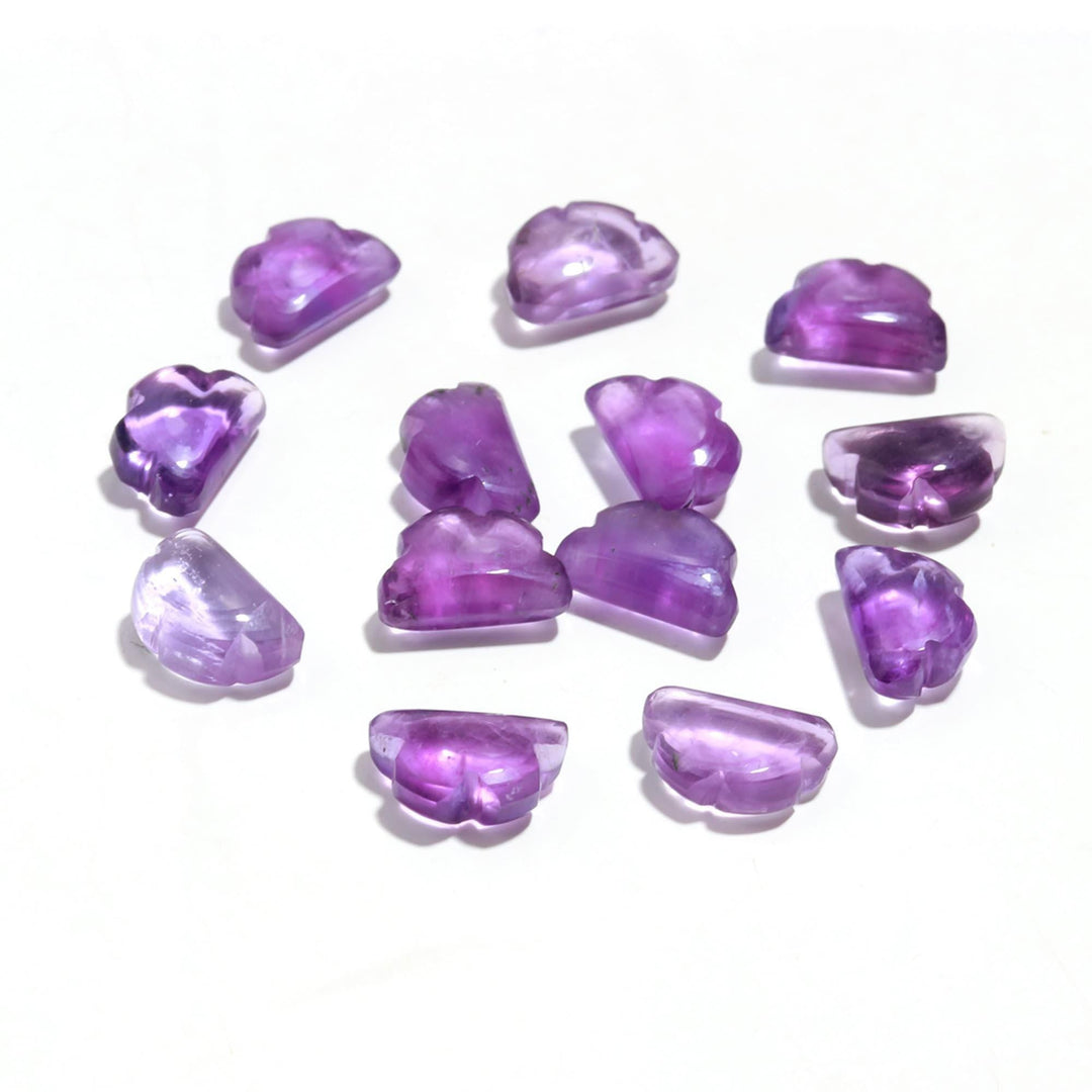 AAA Purple Amethyst Clouds Shape Beads, Natural Amethyst Smooth Cloud Shape Stones, Carved Amethyst Cloud Charms, 12 MM, Loose Briolettes