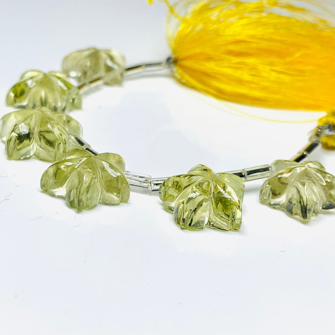 AAA Quality 100% Natural Lemon Quartz Fancy Shape Carved Gemstone, Fancy Shape Carving, Carved Gemstone For Jewellery 12 mm