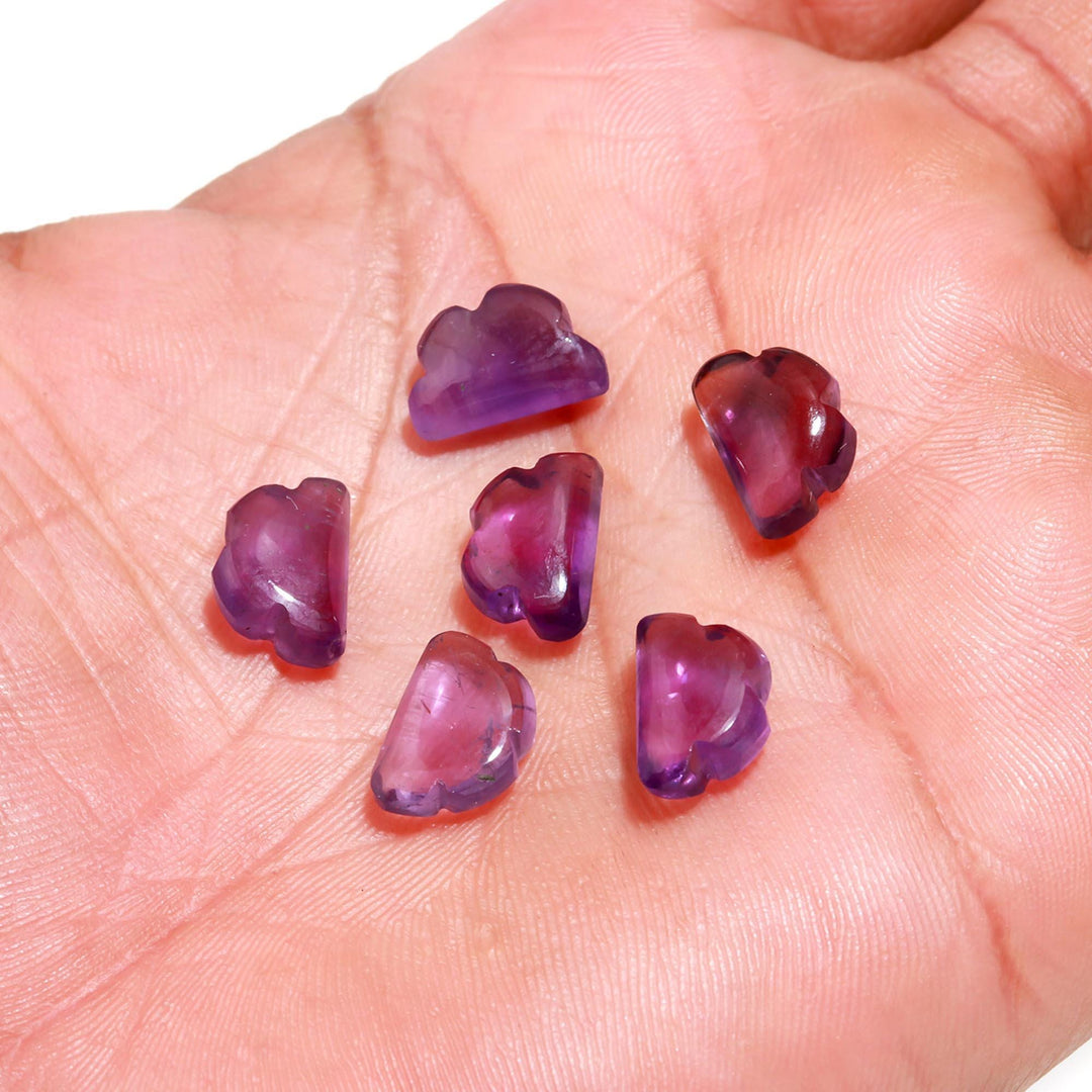 AAA Purple Amethyst Clouds Shape Beads, Natural Amethyst Smooth Cloud Shape Stones, Carved Amethyst Cloud Charms, 12 MM, Loose Briolettes