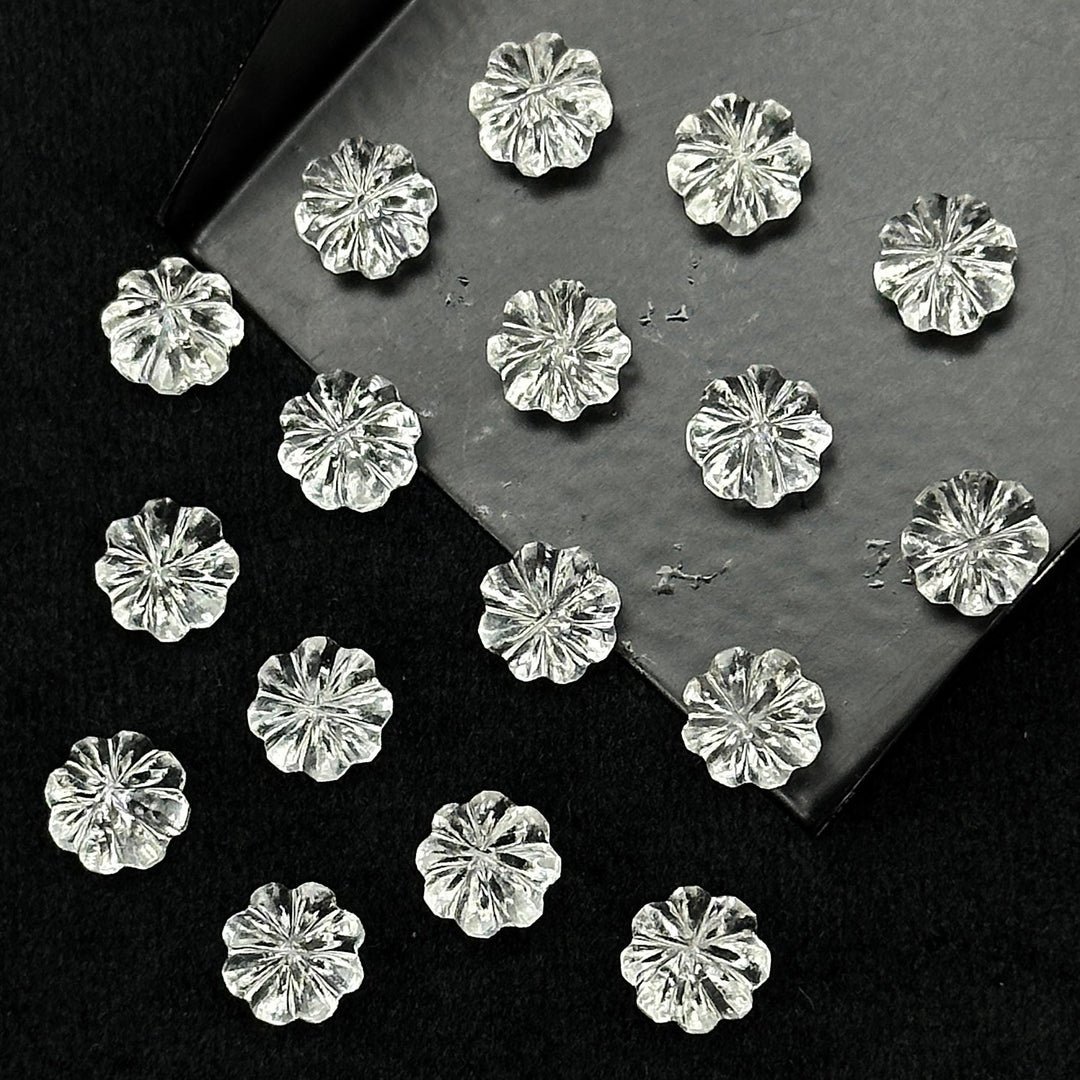 Amazing Carved Crystal Quartz Melon Shape Beads, Hand Carved Pumpkin Shape Gemstone Beads, 6X8 MM Natural Crystal Beads For Jewelry & Crafts