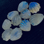 Load image into Gallery viewer, 2,3,4,5,6 pcs 100% Natural Rainbow Moonstone Fancy Shape Carved Gemstone, Fancy Shape Carving, Carved Gemstone For Jewellery 12.3X10 mm