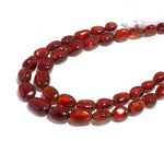 Load image into Gallery viewer, Natural Hessonite Smooth Tumble Shape Beads, Hessonite Plain Nuggets Beads for Jewelry Making, 8-15 MM, 8 Inches