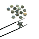 Load image into Gallery viewer, AAA Hand Carved Labradorite Stars Shape Briolette, Flashy Labradorite Flower Carved Star Beads, 10 MM Loose Star Charms for Jewelry Making