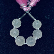 1,2,3,4,5 pcs 100% Natural Rose Quartz Carved Melon Shape Carving, Melon Shape Gemstone, Gemstone For Jewellery, 10 mm
