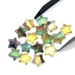 Load image into Gallery viewer, Rainbow Fluorite Star Shape Briolettes, Natural Multi Fluorite Star Beads, Hand Carved Star for Crafts and Jewelry, Star Shape Charms, 15 MM