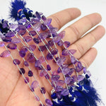 Load image into Gallery viewer, 2,3,4,5,6 Pcs 100% Natural Amethyst Leaf Shape Carving Briolettes , Leaf Shape Carved Gemstone,  Carved Gemstone  For Jewellery 8 - 11 mm