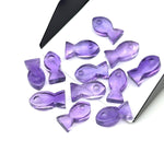 Load image into Gallery viewer, Natural Amethyst Fish Charm Beads, Fancy Fish Shape Carved Gemstone, 7X14 MM Loose Gemstone Fishes For Jewelry Making, February Birthstone