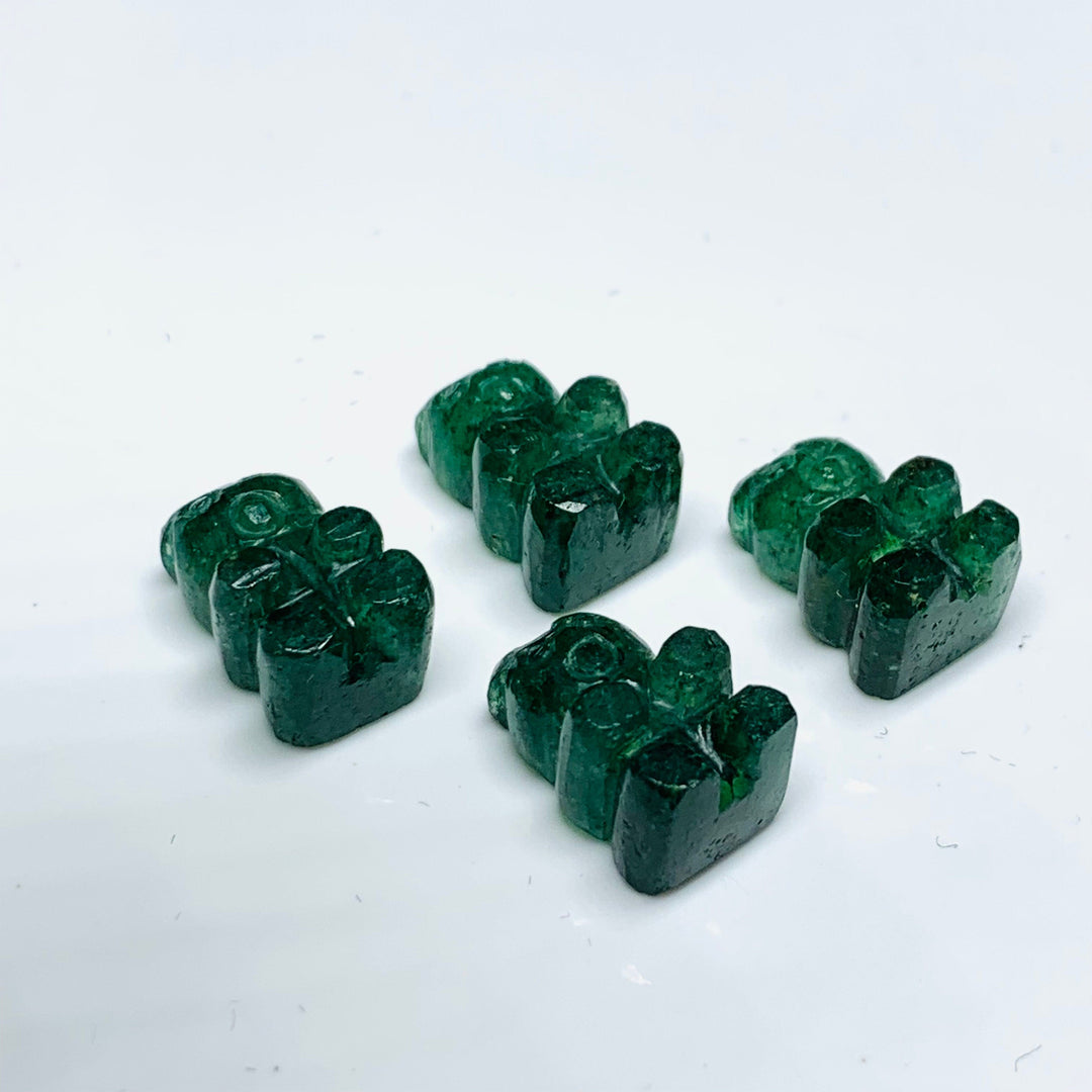2,3,4,5 Pcs Natural Green Strawberry Hand Carved Teddy Shape, Teddy Shape Gemstone For Jewellery, Teddy Shape Gemstone, 12X8 mm