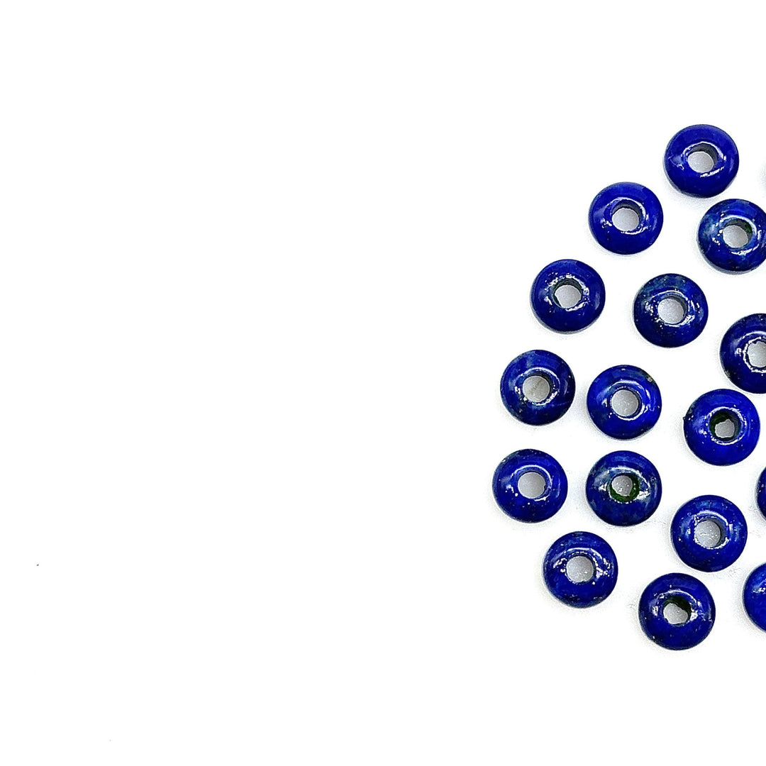 AAA Lapis Lazuli Donut Shape Beads, Natural Mini Black Onyx Donut Carving Stone, Loose Donut Shape Charm Beads, Energy Healing Stone 6MM