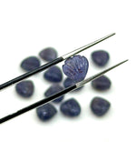 Load image into Gallery viewer, AAA+ Natural Iolite Shell Shape Beads, 8 MM Hand Carved Seashells, Tiny Carved Beads, Shell Charms, Jewelry and Craft Making