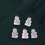 Load image into Gallery viewer, Natural Rose Quartz Teddy Bear Shape Gemstone Beads, 10X16 MM Minimalist Carving Teddy Bear Beads For Jewelry, Loose Rose Quartz Charm Beads