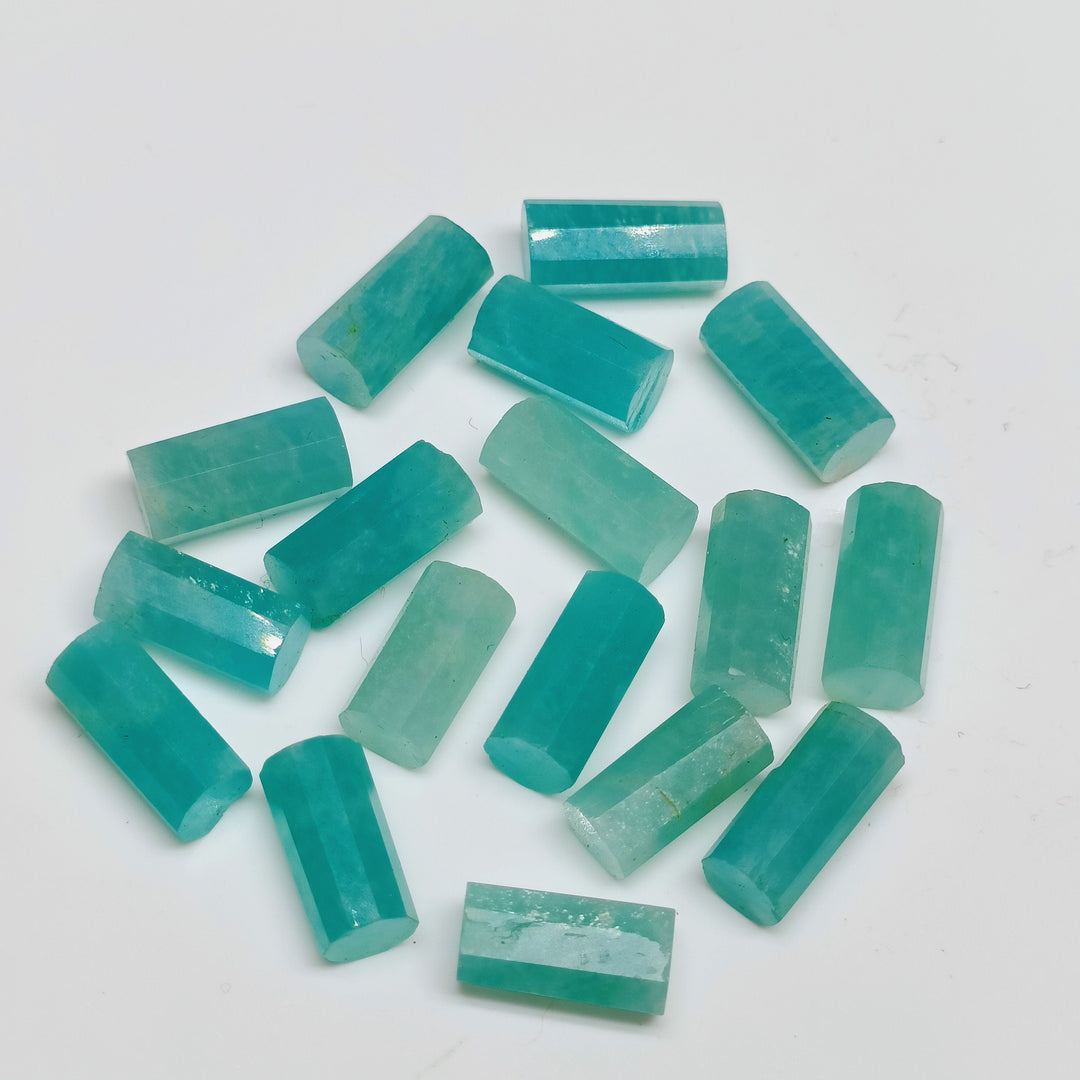 2,3,4,5 pcs AAA Quality 100% Natural Amanzonite Faceted Pipe Shape Loose Gemstone, Loose Gemstone, Gemstone For Jewlery 10X6 mm