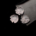 Load image into Gallery viewer, Genuine Rose Quartz Fish Shape Beads, Pink Quartz Fish Hand Carved Beads, Marine Fishes, Deep Sea Gemstone Fishes 16X17 MM, Fish Pendant