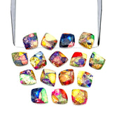 Neon UV Light Beads, Colorful Turquoise Leaf Shape Beads, Rainbow Turquoise Faceted Leaves Briolette's, Hand Carved Leaf Beads, 10X12 mm