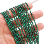 Load image into Gallery viewer, Natural Malachite Faceted Round Beads, AAA Green Malachite Micro Faceted Beads for Jewelry Making, Loose Wholesale Beads, 3 MM 12.5 Inches