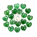 Load image into Gallery viewer, Faceted Green Strawberry Quartz Heart Briolettes: Hand Carved Gemstone Beads, 12mm