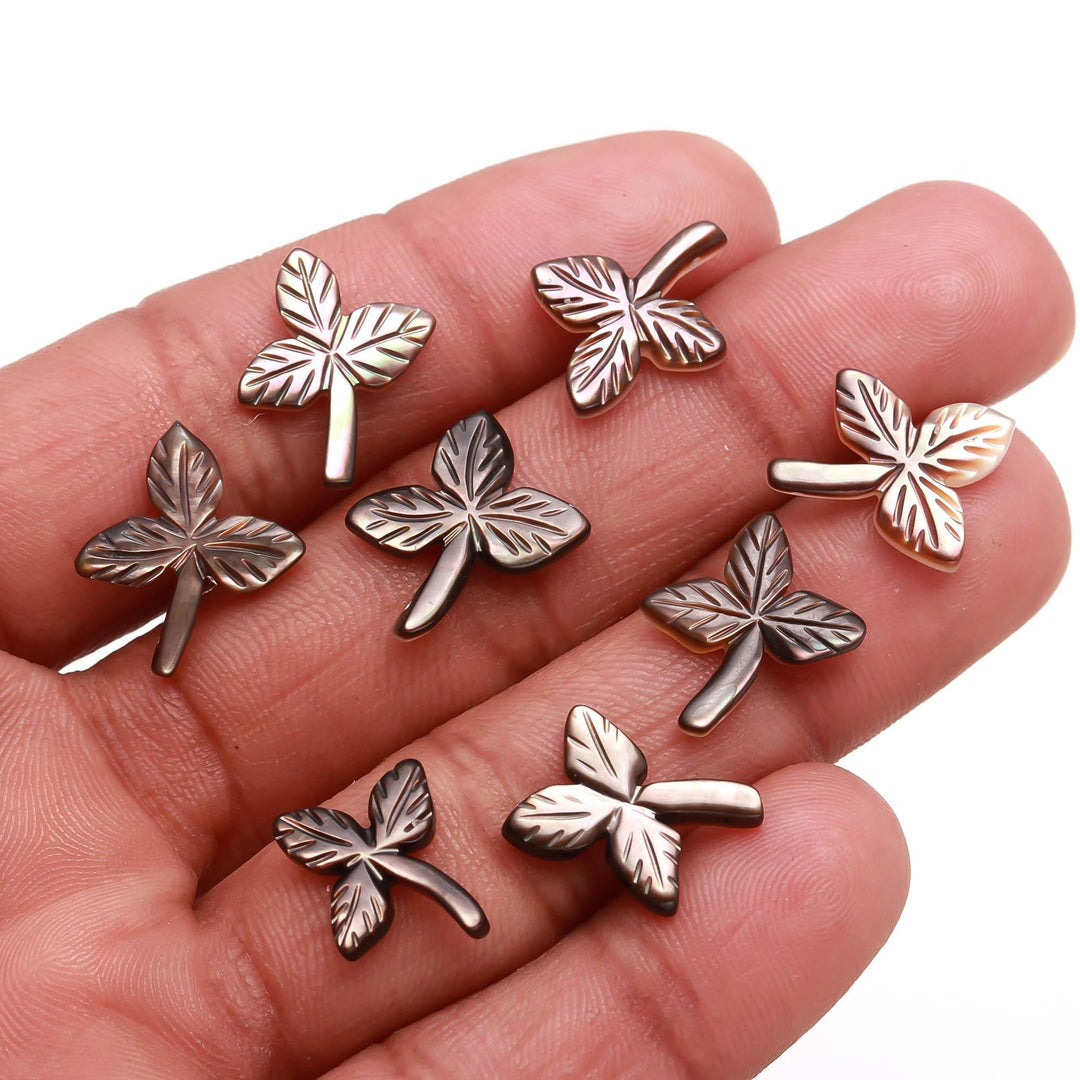 1 pc Beautiful Brown Mother of Pearl Leaf Shape Gemstone, AAA Luster Pearl Leaf Shape Beads, Jewelry Making Pearl Leaf's, Side Drilled 17 MM
