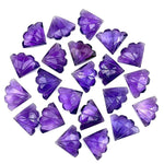 Load image into Gallery viewer, Carved Amethyst Triangle Shape Gemstones, Natural Handmade Amethyst Fancy Shape Briolettes, Butterfly Wings Charm for Jewelry Making 15 MM