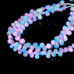 Load image into Gallery viewer, Pink &amp; Blue Ethiopian Opal Drop Shape Beads, AAA Fire Ethiopian Opal Smooth Drop Beads, 5-7 MM Jewelry Making Gemstone Beads