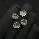 Load image into Gallery viewer, Natural Crystal Quartz Carved Shell Shape Beads, 12 MM Shell Beads, Carved Gemstone, Seashell Charm Gemstone, Hand Carved Shell Charms Beads