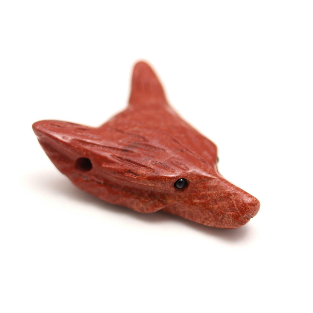 Red Jasper Fox Head, Jewelry Making Gemstones Side Drill from Ear, Head Carved Beads, Reiki Healing Crystal, Home Decor