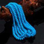 Load image into Gallery viewer, Dark Blue Opal Smooth Rondelle Beads, Blue Color Opal Beads for Jewelry Making, Wholesale Loose Opal Beads, 8 MM Blue Opal for Craft Making