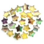 Load image into Gallery viewer, AAA Multi Fluorite Star Shape Briolettes, Natural Fluorite Faceted Star Charms, Wholesale Loose Beads for Jewelry, 12 MM, Hand Carved Beads