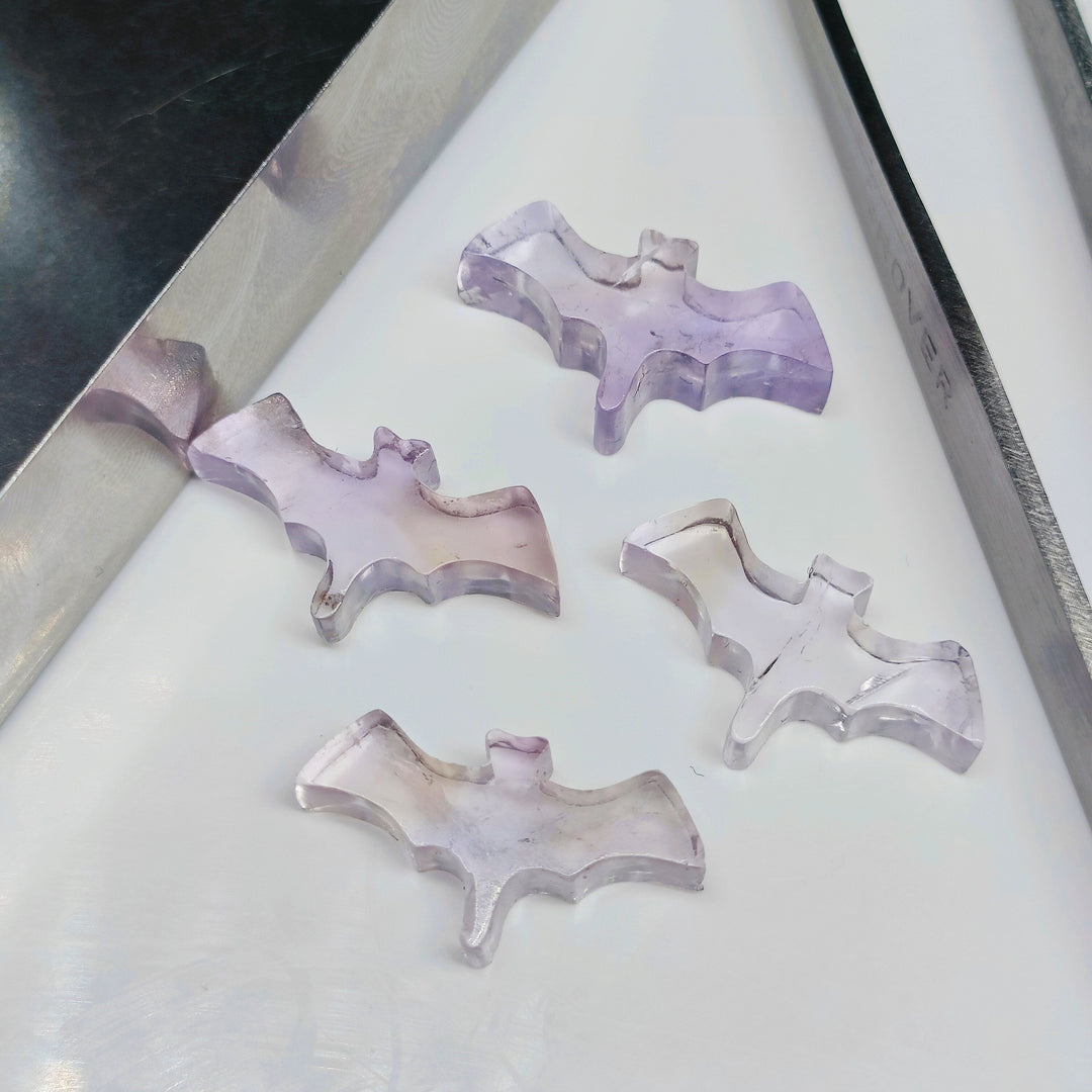 Natural Pink Amethyst Hand Carved Bat Shape Beads, Amethyst Bat Shape Loose Gemstone Beads, Fancy Shape Carving Beads for Jewlery 20X10 MM