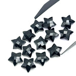 Load image into Gallery viewer, Black Onyx Star Shape Briolettes, Natural Black Onyx Star Shape Gemstone for Jewelry Making, Black Onyx Star Charm Beads, 15 MM Star Beads