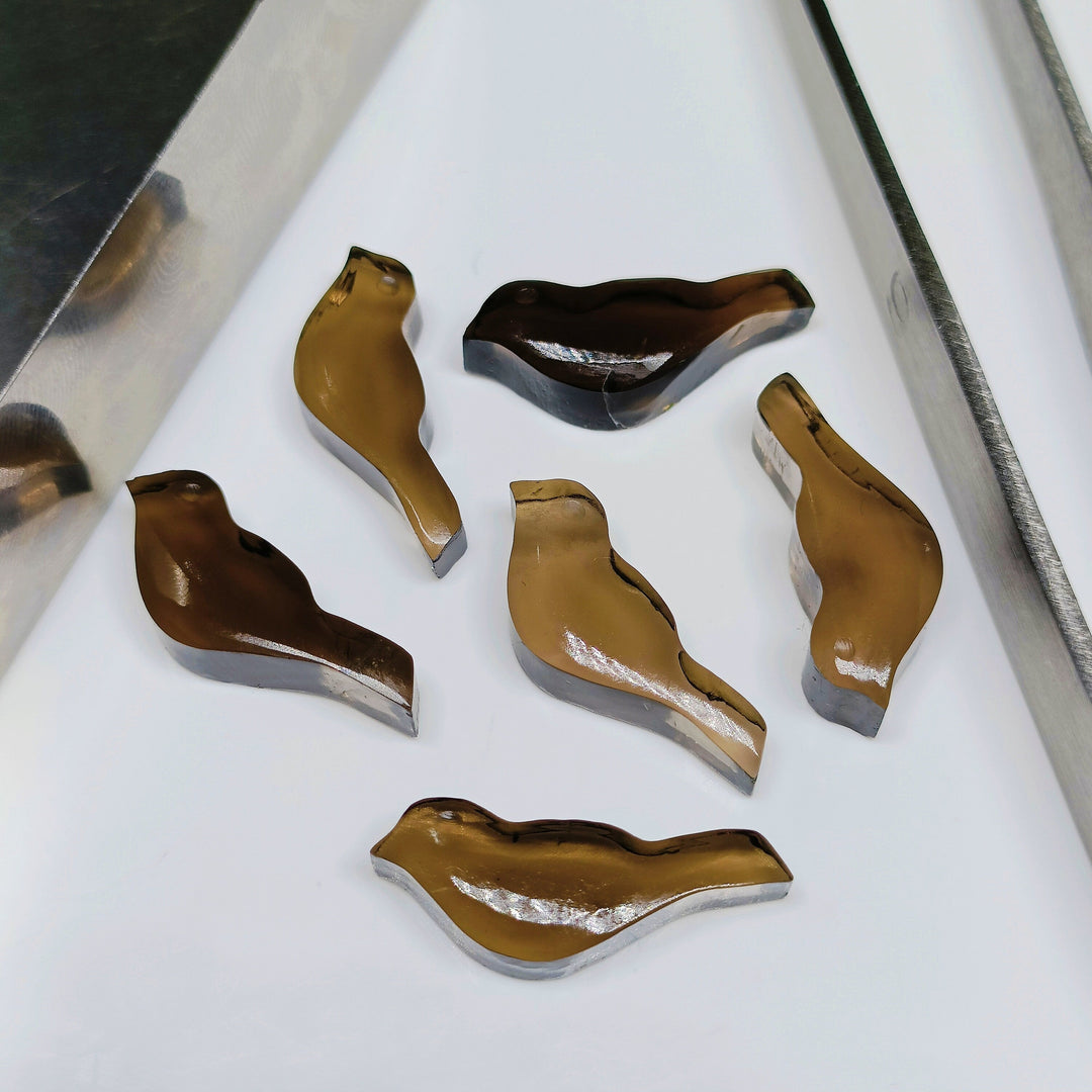 2,3,4,5 Pcs Natural Smokey Quartz Hand Carved Bird Shape, Carved Bird Shape Gemstone For Jewellery, Bird Shape Gemstone, 20X8 mm