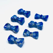 2,3,4,5 Pcs Natural Lapis Lazuli Hand Carved Bow Shape, Bow Shape Gemstone For Jewellery, Bow Shape Gemstone, 12X6 mm