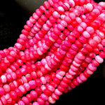 Load image into Gallery viewer, Hot Pink Opal Smooth Rondelle Beads, Plain Red Opal Beads for Jewelry Making, Wholesale Loose Opal Beads, 8 MM Dark Pink Opal Beads