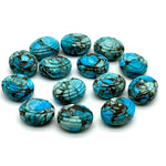 Load image into Gallery viewer, Copper Turquoise Evil Eye Shape Briolettes, AAA Turquoise Eye Shape Carved Beads, Evil Eye Protection Gemstone Beads, 12 MM, Eye Charms