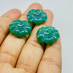 Load image into Gallery viewer, Natural Green Onyx Flower Shape Carved Gemstone, Green Onyx Flower Shape Carving, Gemstone For Jewlery 17 mm, Craft Making Flower Charms