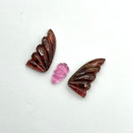 Load image into Gallery viewer, Natural Tourmaline Butterfly Shape Carving Beads, Hand Carved Tourmaline Butterfly Loose Carving, Rare Find Tourmaline Butterfly 25x17 MM