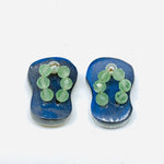 Load image into Gallery viewer, 1 Pair, 100% Natural Labradorite  Slipper Shape Gemstone, Carved Gemstone, Loose Gemstone, Slipper Shape Gemstone, 18X11 mm