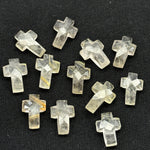 Load image into Gallery viewer, Natural Golden Rutile Cross Shape Beads ~ Rutile Carvigs Gemstone Beads ~ Faceted Golden Rutile Beads ~ 15 MM Cross Charm Beads ~ Holy Cross