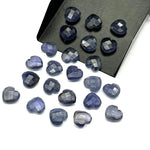 Load image into Gallery viewer, Natural Iolite Heart Shape Gemstone Beads, Faceted Heart Shape Briolette's Beads, 10 MM Iolite Beads Loose Gemstone Charms For Jewelry