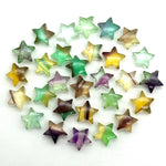 Load image into Gallery viewer, High Quality Multi Fluorite Star Shape Briolette's, Fluorite Smooth Hand Carved Star Shape Beads, Star Shape Loose Charm Jewelry Beads 10 MM