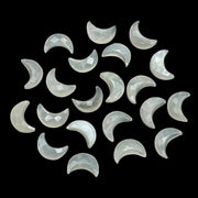 Natural White Moonstone Moon Shape Briolette's, AAA Moonstone Moon Shape Gemstone Beads, Faceted Hand Carved Moon Shape Charms, 12MM