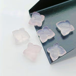 Load image into Gallery viewer, Natural Rose Quartz Butterfly Shape Carving Gemstone Beads, Hand Carved Smooth Butterfly Shape Gemstone, Jewelry Making Charm 13X9-14X10 mm.