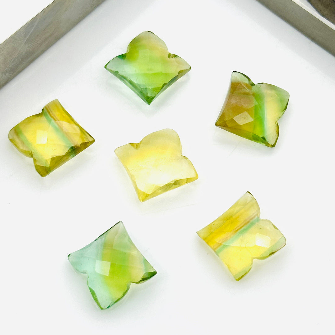 2,3,4,5,6 Pcs 100% Natural Fluoride fancy Shape Jewlery Making Loose Gemstone, faceted Gemstone, Gemstone for Jewlery 11X12 mm.