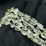 Load image into Gallery viewer, Natural Green Amethyst Faceted Tumble Gemstone Beads ~ 6X8-7X9 MM Green Amethyst Nuggets Shape Beads ~ 8" Strand Fancy Beads ~ Rare Findings